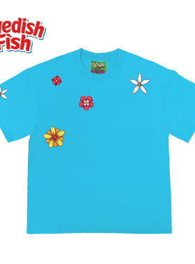 浅湖蓝色短袖T恤！美式重磅oversize无性别小众宽松百搭奢潮ins风