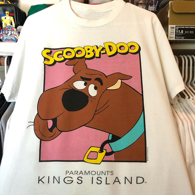 SCOOBY DOO美式动漫vintage美式街头阿美咔叽设计感复古重磅短袖T