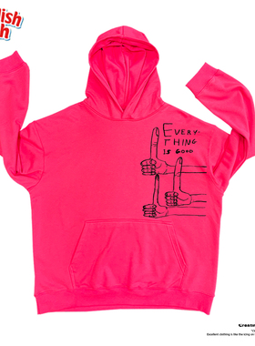 interesting灵魂 插画涂鸦艺术厚重感日常oversize小众连帽卫衣