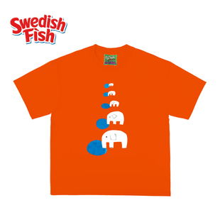 T恤 阿美咔叽oversize街头重磅纯棉240g奢潮亚文化短袖 橙色 美式