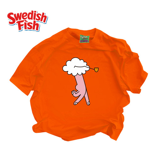 橙色！千禧风潮牌穿搭美式JHYQ原创纯棉240g重磅ins短袖T恤街头