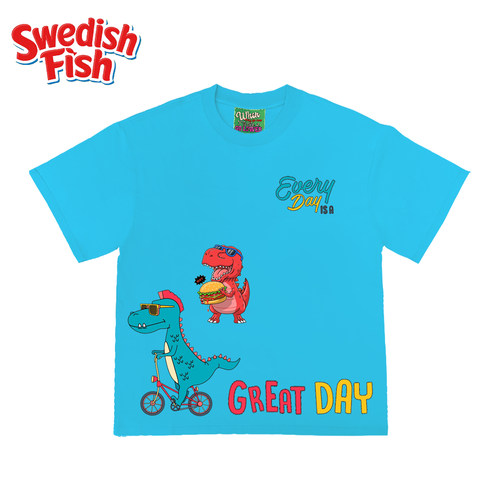 小恐龙！卡通美式oversize重磅多巴胺亚文化奢潮无性别设计短袖T