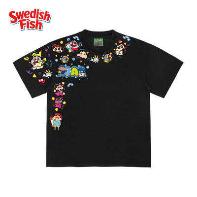 interesting灵魂！原创！蜡笔小新！美式重磅无性别多巴胺短袖T恤