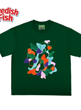 墨绿色！高街穿搭oversize奢潮美式无性别ins风高级感重磅短袖T恤