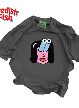 铁灰色！高街ins重磅纯棉240g落肩短袖T恤纯棉奢潮穿搭无性别小众