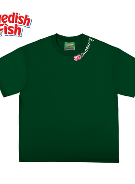 墨绿色短袖T恤！美式阿美咔叽小众街头滑板oversize学生潮牌穿搭