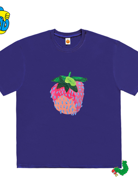 interesting灵魂！草莓卡通插画艺术家设计感小众JHYQ大学生短袖T