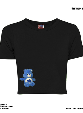 interesting灵魂！美式甜酷滑板少女ins风y2k奢潮趣味纯棉短袖T恤