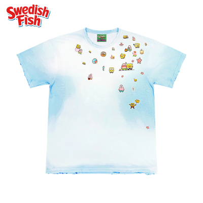 interesting灵魂！艺术家朋克穿搭ins风设计感拼接慵懒做旧短袖T