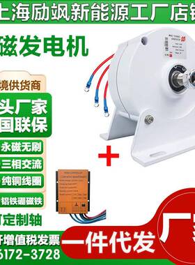 直销100W12v24v家用三相交流永磁同步发电机