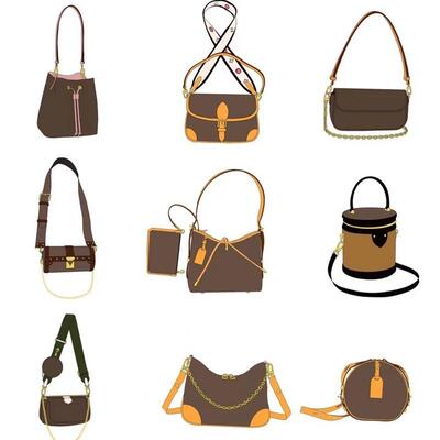 广州工厂高fang新款老花carryall小号bb法棍包牛角枕头水桶ivy邮