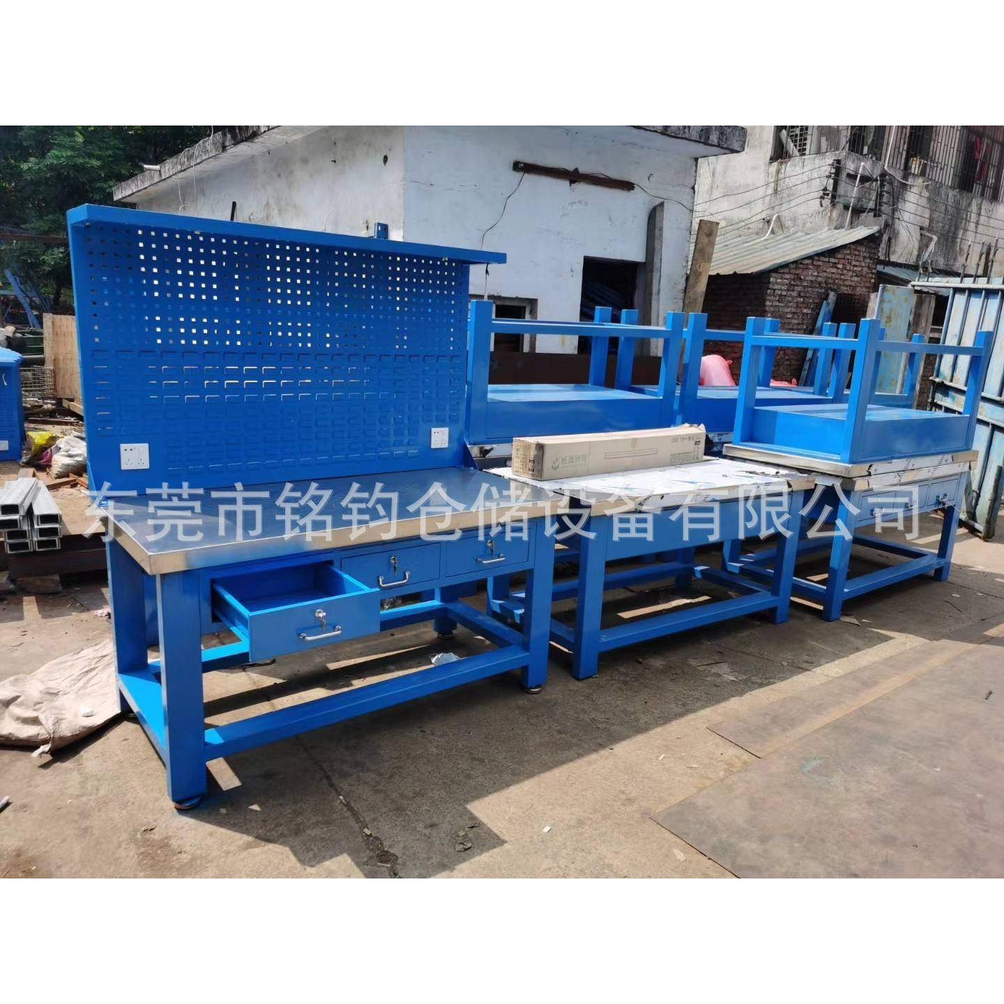 操作台重型模具平台车间维修桌A3钢板工作台虎钳装配台飞模台