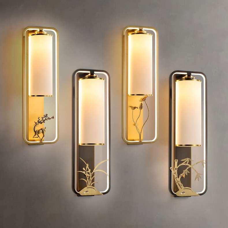 新中式壁灯中国风客厅电视墙壁灯楼梯过道灯中式禅意卧室床头壁灯