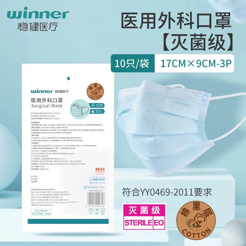 稳健一次性医用外科口罩Winner图片