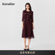Koradior珂莱蒂尔商场同款 气质假两件连衣裙 2025秋新款