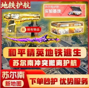 和平精英地铁逃生护航超便宜下单秒护不卡保底金牌打手苏尔南手枪