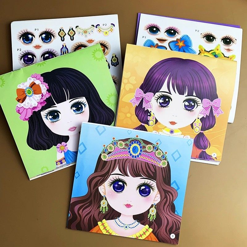公主换装专注力训练贴纸书儿童启蒙贴贴画 3-6岁早教益智游戏玩具