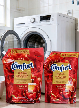 越南金纺Comfor衣物浓缩柔顺剂防静电护色留香玫瑰精油香水护理液