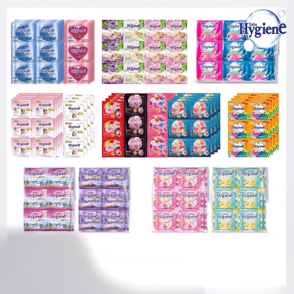 混搭~泰国Hygiene衣物柔顺剂 清香怡人持久留香20mlx12袋（随机）