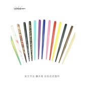 木质直杆 英文书法蘸水笔 超多色 大理石纹花纹理 彩色笔杆