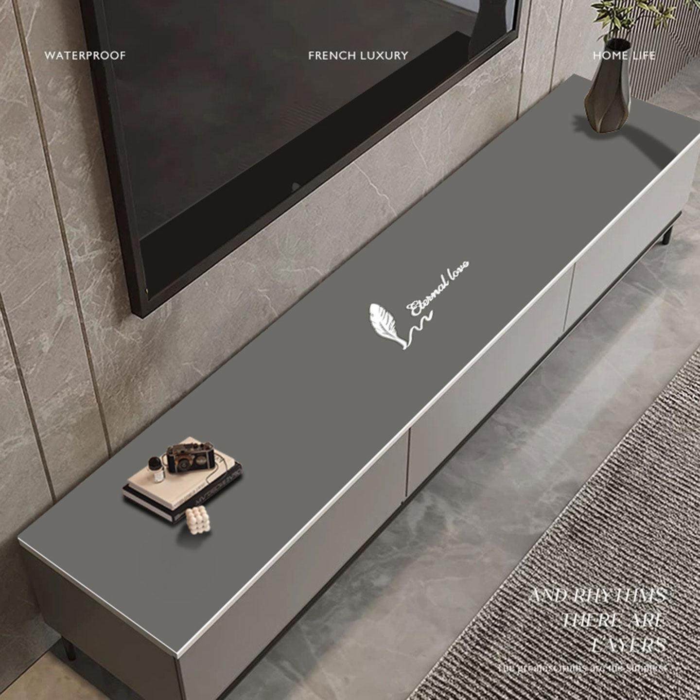 电视柜桌垫餐边柜台面保护垫轻奢高级感鞋柜垫子酒柜长条防水桌布