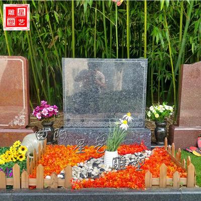艺术墓碑定制大理石碑花岗岩石刻碑山西黑墓碑印度红石雕陵园公墓