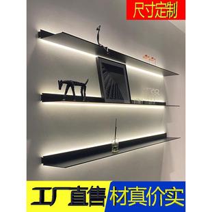 新型铝合金储物架单字层压板壁挂式书架金属隔断客厅壁挂式Led发