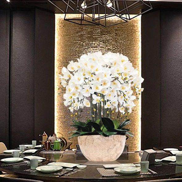 和家手感彷真蝴蝶兰套装绿植盆栽花艺室内客厅干 干燥花摆设装饰,家居饰品,仿真花/假花,淘宝优惠券,粉丝福利购,淘宝优惠卷