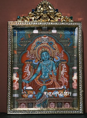 【FXFX•凡心梵行】绿度母唐卡 收藏级纯手绘天然矿物颜料