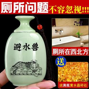 避水兽瓶摆件荷花鲤鱼图化妆室厕所在西北葫芦避水龙瓶厨房镇水兽