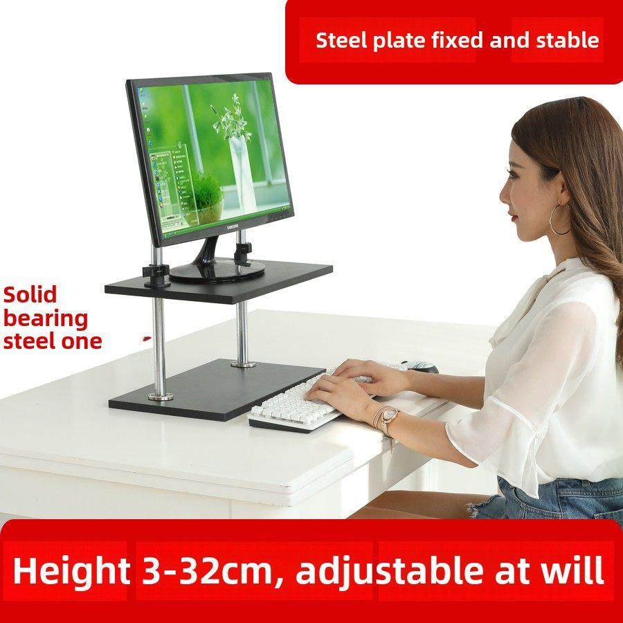 护颈垫电脑显示器增高架可调高度萤幕架台式底座加抬升桌面支架子