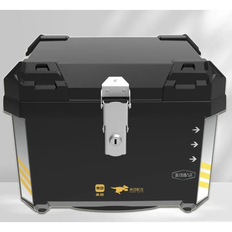 美团餐箱电动车后备箱大容量机车外送保温箱通用45升彷合金尾箱