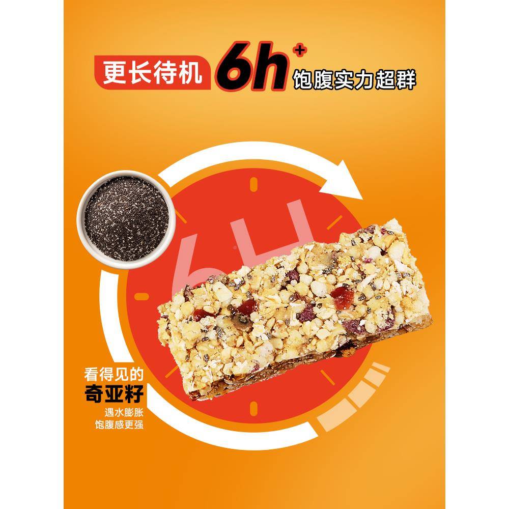 伍神探伍I低G奇亚籽孕燕麦蛋白棒妇糖友推ZMQ荐谷物棒高蛋白饼干