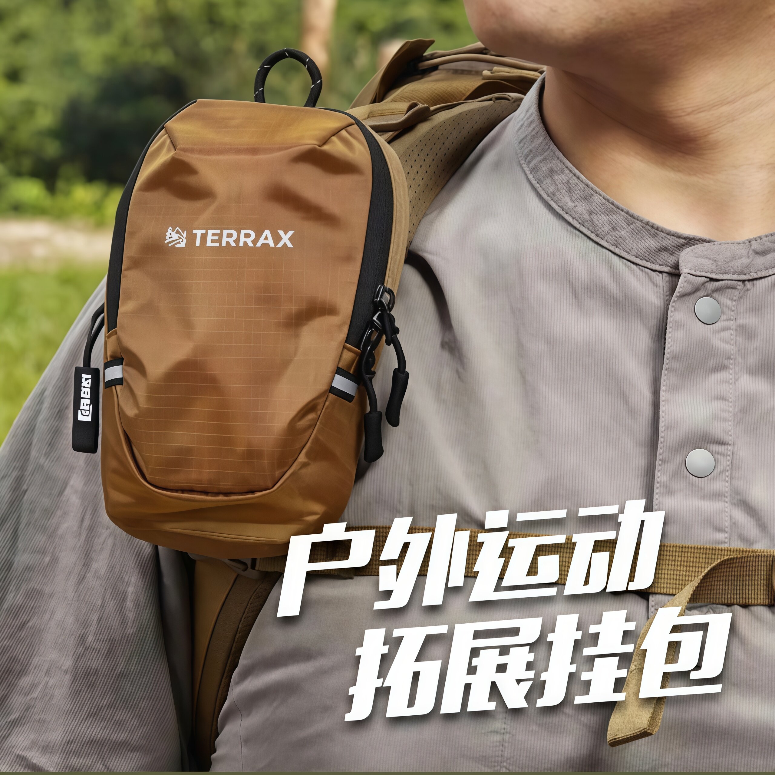 户外肩带挂包手机包超轻防水背包附件包登山徒步拓展袋水壶收纳包
