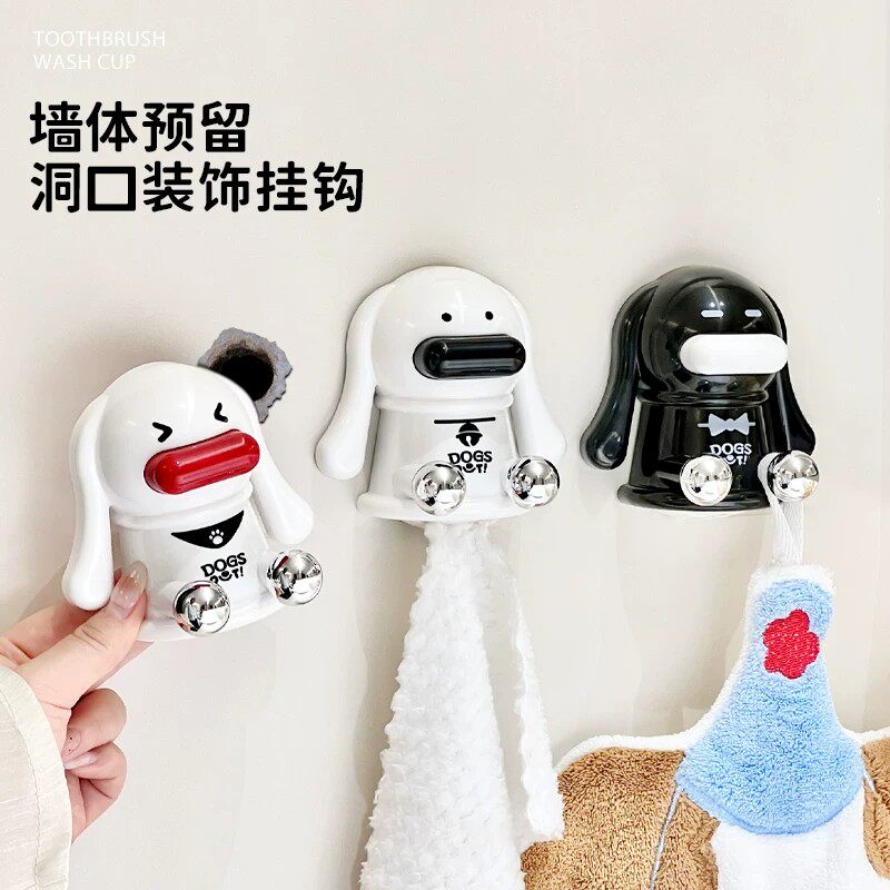 卡通多功能遮丑毛巾塞水龙头装饰盖墙洞遮丑盖角阀管道预留孔挂钩