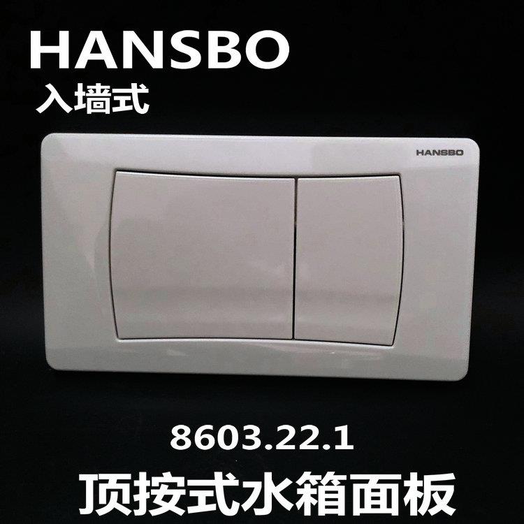 轩斯宝水箱面板HANSBO隐藏水箱配件按板顶按冲水按纽8603.22.1