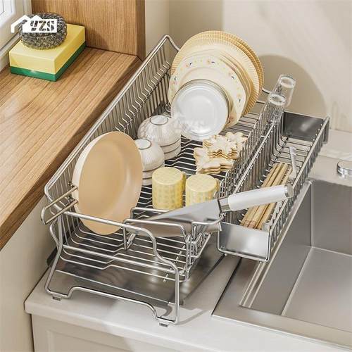 沥水架304不锈钢碗碟收纳架子多功能家用厨房台面碗筷餐具沥水篮