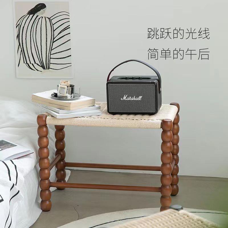 葫芦凳复古绳编织客厅换鞋凳实木凳子小凳子创意化妆凳糖葫芦矮凳