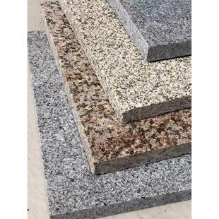 天然花岗岩石材地砖芝麻白户外板材路沿石火烧板大理石铺院子石板