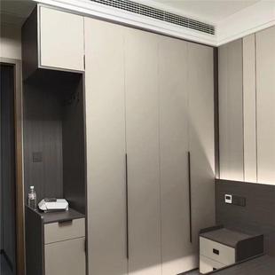 深圳千年舟全屋定制现代轻奢风极简整体卧室一门到顶衣柜家具定制