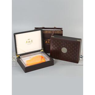 羊肚菌礼盒空盒高档包装半斤装山珍干货土特产礼品盒木盒空盒菌菇