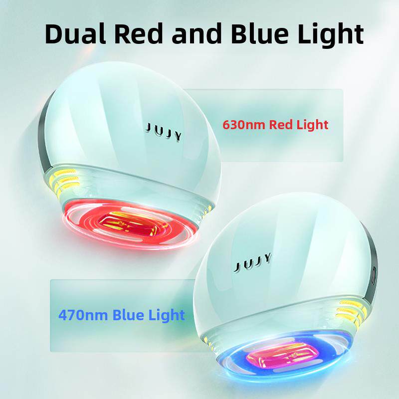 jujy胶原光炮美容仪家用面部红蓝光微电流提拉紧致淡纹V脸蓝宝石