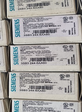 全新原装西门子指示灯  3SB3244-6AA60  数量3