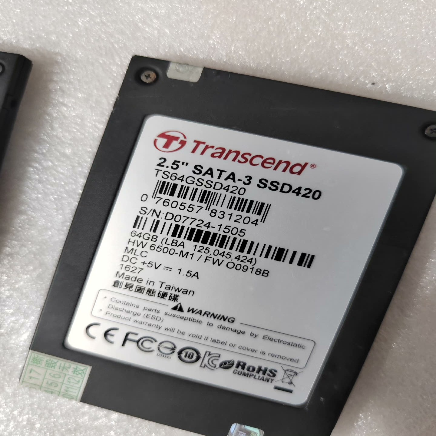 创SATA-3 SSD420机器人配件2个64GB成色