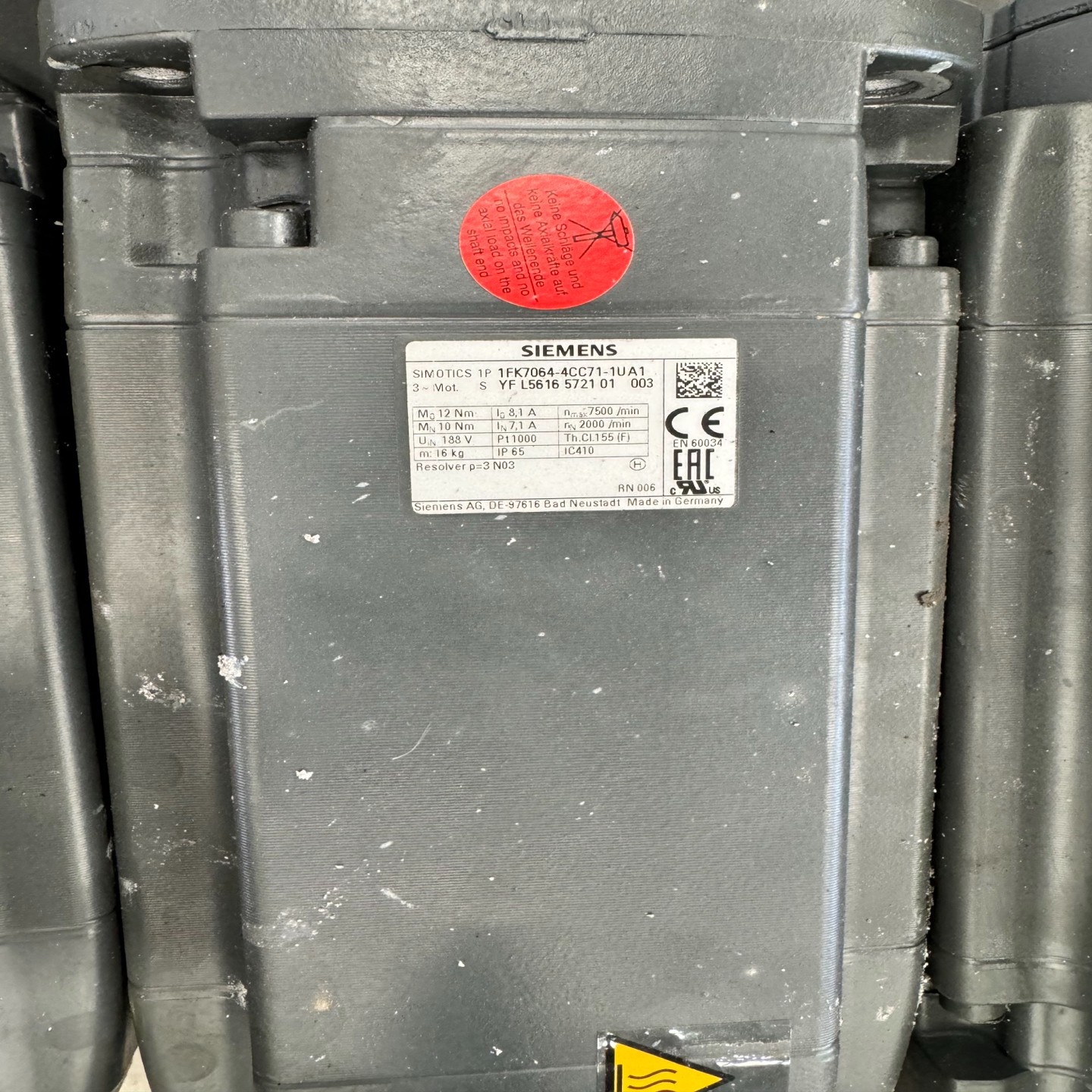 西门子电机1FK7064-4CC71-1UA1 不包邮