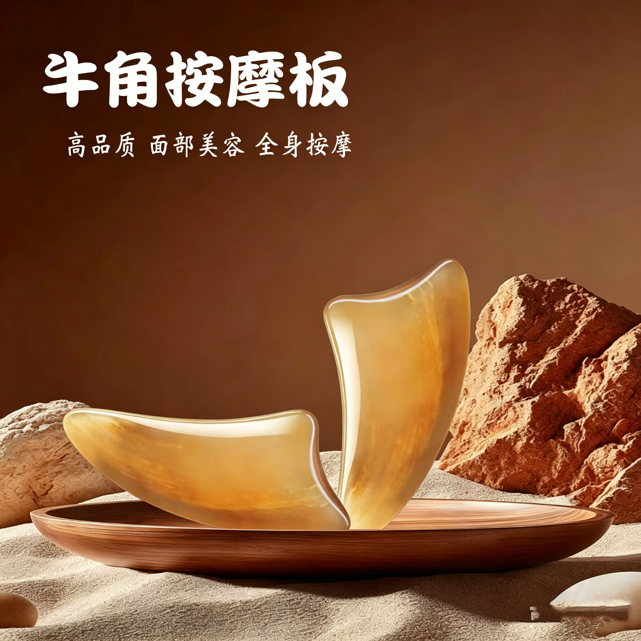天然牛角脸部提拉按摩神器图片