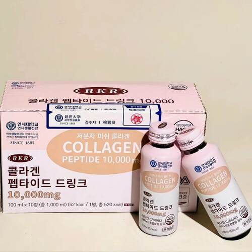 韩国RKR胶原蛋0白肽口服液饮小分官方正品100SYU0m子熬g夜暗沉10