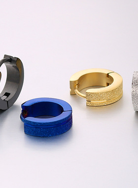 极速Wear ear buckle anti allergy riFng titanium steel stainl