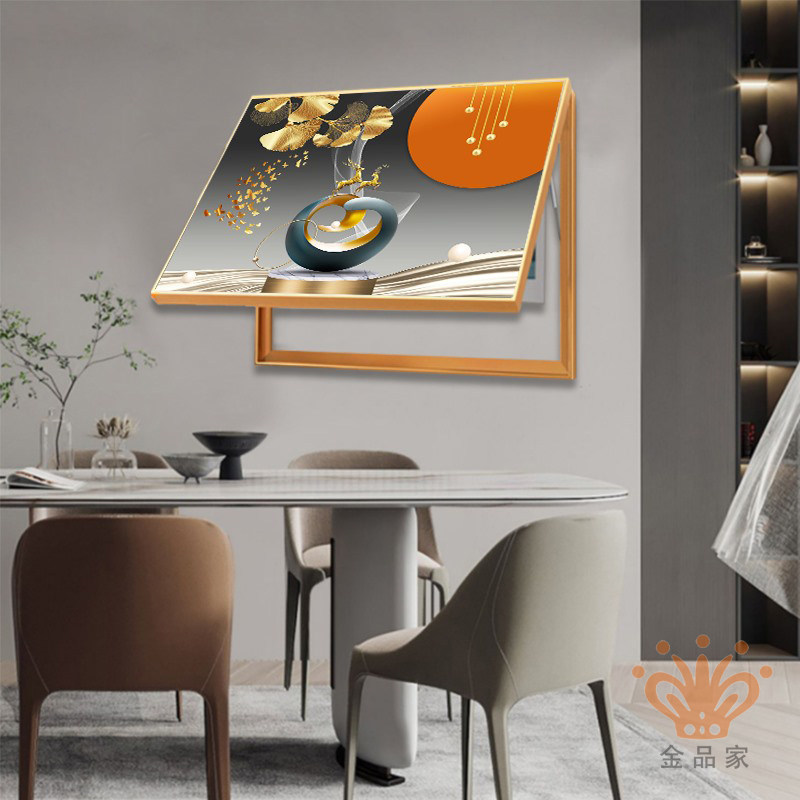 极速铝合金框电表箱装饰画免打孔现D代简约遮挡客厅餐厅开关电表