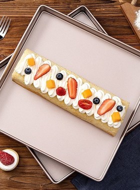 极速baking mold non strick square cake roll baking pan 28cm